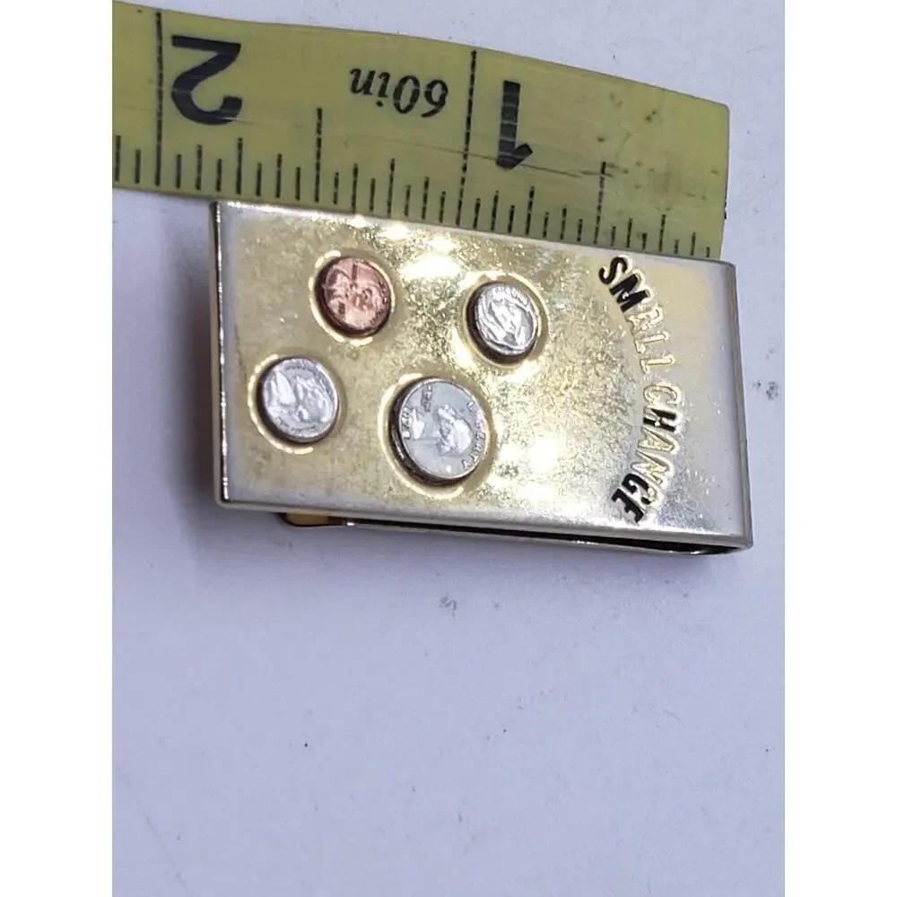 Vintage Money Clip Mini USA Coins Penny Nickel Dime Quarter 1977 Gift